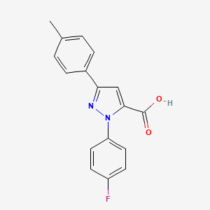 molecular formula C17H13FN2O2 B3042430 1-(4-Fluorophenyl)-3-p-tolyl-1h-pyrazole-5-carboxylic acid CAS No. 618102-14-0