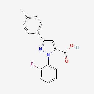 molecular formula C17H13FN2O2 B3042433 1-(2-Fluorophenyl)-3-P-tolyl-1H-pyrazole-5-carboxylic acid CAS No. 618102-27-5