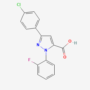 3-(4-chlorophenyl)-1-(2-fluorophenyl)-1H-pyrazole-5-carboxylic acid