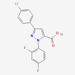 3-(4-Chlorophenyl)-1-(2,4-difluorophenyl)-1H-pyrazole-5-carboxylic acid