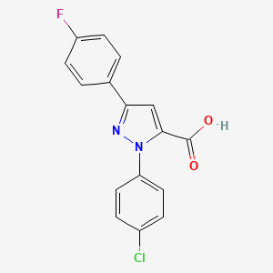 1-(4-Chlorophenyl)-3-(4-fluorophenyl)-1H-pyrazole-5-carboxylic acid