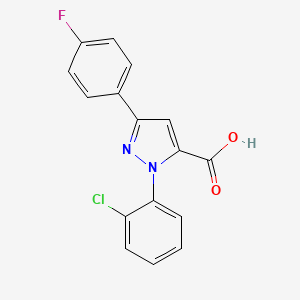 1-(2-Chlorophenyl)-3-(4-fluorophenyl)-1H-pyrazole-5-carboxylic acid