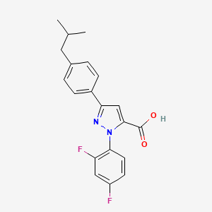 1-(2,4-Difluorophenyl)-3-(4-isobutylphenyl)-1H-pyrazole-5-carboxylic acid