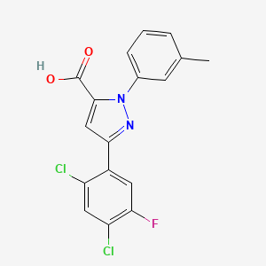 3-(2,4-Dichloro-5-fluorophenyl)-1-(3-methylphenyl)-1H-pyrazole-5-carboxylic acid