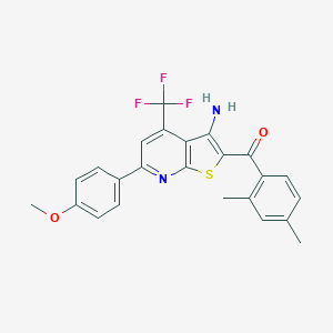 molecular formula C24H19F3N2O2S B304248 [3-Amino-6-(4-methoxyphenyl)-4-(trifluoromethyl)thieno[2,3-b]pyridin-2-yl](2,4-dimethylphenyl)methanone 