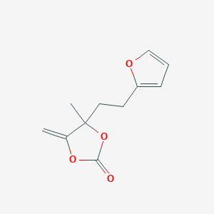 molecular formula C11H12O4 B3042482 4-[2-(Fur-2-yl)ethyl]-4-methyl-5-methylene-1,3-dioxolan-2-one CAS No. 632291-69-1