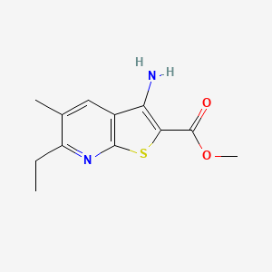 molecular formula C12H14N2O2S B3042484 Methyl 3-amino-6-ethyl-5-methylthieno[2,3-b]pyridine-2-carboxylate CAS No. 632291-81-7