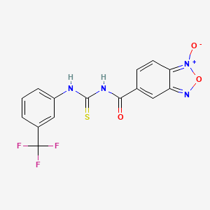 5-[({[3-(Trifluoromethyl)anilino]carbothioyl}amino)carbonyl]-2,1,3-benzoxadiazol-1-ium-1-olate