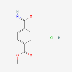 molecular formula C10H12ClNO3 B3042493 Methyl 4-[Imino(methoxy)methyl]benzoate Hydrochloride CAS No. 63617-98-1