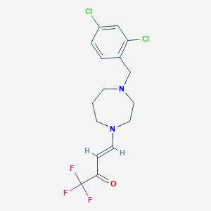 molecular formula C16H17Cl2F3N2O B3042511 4-[4-(2,4-Dichlorobenzyl)-1,4-diazepan-1-yl]-1,1,1-trifluorobut-3-en-2-one CAS No. 646455-44-9