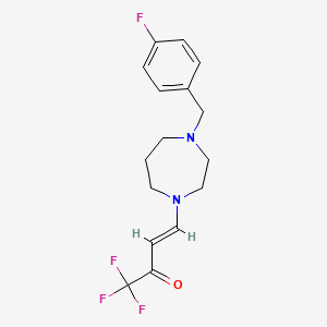 molecular formula C16H18F4N2O B3042512 1,1,1-Trifluoro-4-[4-(4-fluorobenzyl)-1,4-diazepan-1-yl]but-3-en-2-one CAS No. 646455-46-1