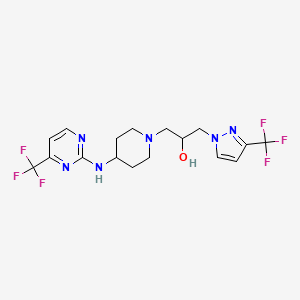 1-[3-(trifluoromethyl)-1H-pyrazol-1-yl]-3-(4-{[4-(trifluoromethyl)pyrimidin-2-yl]amino}piperidino)propan-2-ol