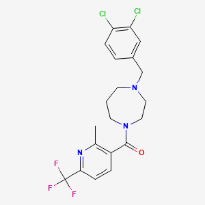 [4-(3,4-Dichlorobenzyl)-1,4-diazepan-1-yl][2-methyl-6-(trifluoromethyl)pyridin-3-yl]methanone