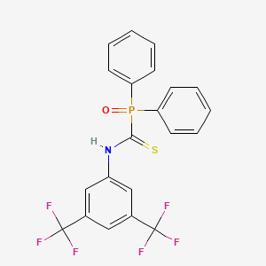 molecular formula C21H14F6NOPS B3042521 N-[3,5-di(trifluoromethyl)phenyl]oxo(diphenyl)phosphoranecarbothioamide CAS No. 646497-38-3