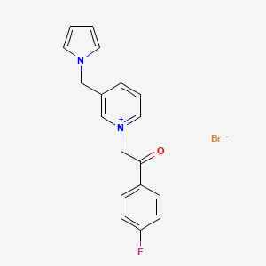 1-[2-(4-fluorophenyl)-2-oxoethyl]-3-(1H-pyrrol-1-ylmethyl)pyridinium bromide