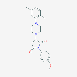 molecular formula C23H27N3O3 B304253 3-[4-(2,5-Dimethylphenyl)piperazin-1-yl]-1-(4-methoxyphenyl)pyrrolidine-2,5-dione 