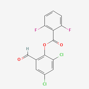 molecular formula C14H6Cl2F2O3 B3042543 2,4-Dichloro-6-formylphenyl 2,6-difluorobenzoate CAS No. 646989-40-4