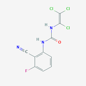 molecular formula C10H5Cl3FN3O B3042562 N-(2-cyano-3-fluorophenyl)-N'-(1,2,2-trichlorovinyl)urea CAS No. 647824-12-2