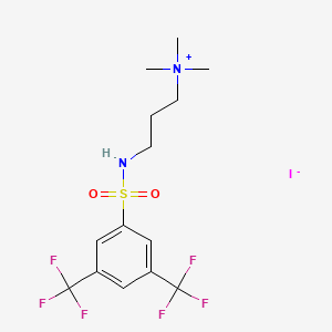 3-({[3,5-bis(trifluoromethyl)phenyl]sulphonyl}amino)-N,N,N-trimethylpropan-1-aminium iodide