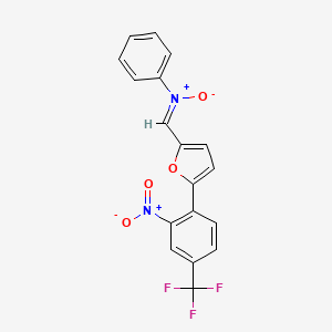 1-[5-[2-nitro-4-(trifluoromethyl)phenyl]furan-2-yl]-N-phenylmethanimine oxide