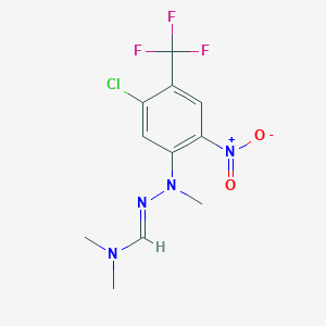 molecular formula C11H12ClF3N4O2 B3042570 N'-[5-chloro-2-nitro-4-(trifluoromethyl)phenyl]-N,N,N'-trimethylhydrazonoformamide CAS No. 647824-57-5