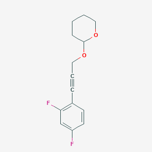 2-{[3-(2,4-difluorophenyl)prop-2-ynyl]oxy}tetrahydro-2H-pyran