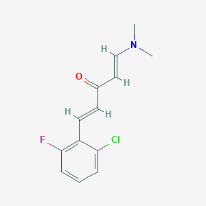 molecular formula C13H13ClFNO B3042579 1-(2-Chloro-6-fluorophenyl)-5-(dimethylamino)penta-1,4-dien-3-one CAS No. 647825-32-9