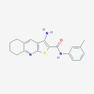 molecular formula C19H19N3OS B304259 3-amino-N-(3-methylphenyl)-5,6,7,8-tetrahydrothieno[2,3-b]quinoline-2-carboxamide 