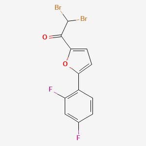 2,2-Dibromo-1-[5-(2,4-difluorophenyl)-2-furyl]ethan-1-one