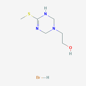 molecular formula C6H14BrN3OS B3042599 2-[4-(Methylthio)-1,2,3,6-tetrahydro-1,3,5-triazin-1-yl]ethan-1-ol hydrobromide CAS No. 648409-17-0
