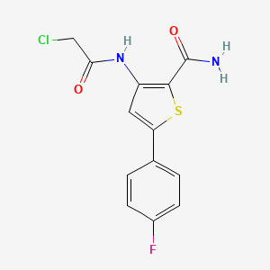 molecular formula C13H10ClFN2O2S B3042605 3-[(2-Chloroacetyl)amino]-5-(4-fluorophenyl)thiophene-2-carboxamide CAS No. 648410-19-9