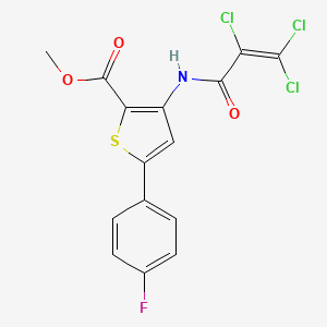 molecular formula C15H9Cl3FNO3S B3042606 Methyl 5-(4-fluorophenyl)-3-[(2,3,3-trichloroacryloyl)amino]thiophene-2-carboxylate CAS No. 648410-22-4