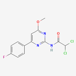 molecular formula C13H10Cl2FN3O2 B3042607 N1-[4-(4-fluorophenyl)-6-methoxypyrimidin-2-yl]-2,2-dichloroacetamide CAS No. 648410-29-1