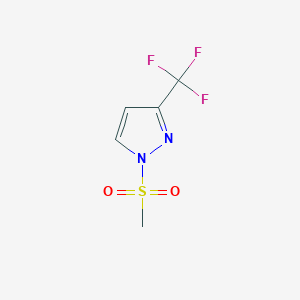 molecular formula C5H5F3N2O2S B3042614 1-(methylsulphonyl)-3-(trifluoromethyl)-1H-pyrazole CAS No. 648427-19-4