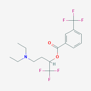 molecular formula C16H19F6NO2 B3042618 3-(Diethylamino)-1-(trifluoromethyl)propyl 3-(trifluoromethyl)benzoate CAS No. 648427-23-0