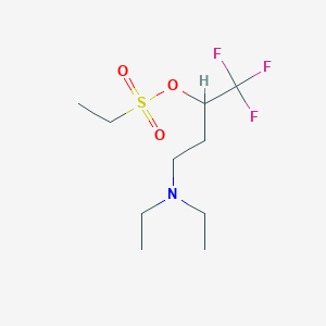 molecular formula C10H20F3NO3S B3042619 3-(Diethylamino)-1-(trifluoromethyl)propyl ethane-1-sulphonate CAS No. 648427-24-1