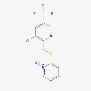 molecular formula C12H8ClF3N2OS B3042621 2-({[3-Chloro-5-(trifluoromethyl)-2-pyridyl]methyl}thio)pyridinium-1-olate CAS No. 648427-31-0