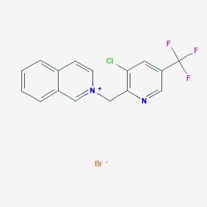 molecular formula C16H11BrClF3N2 B3042623 2-{[3-Chloro-5-(trifluoromethyl)pyridin-2-yl]methyl}isoquinolinium bromide CAS No. 648427-33-2
