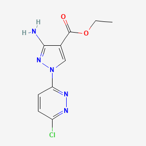 molecular formula C10H10ClN5O2 B3042628 ethyl 3-amino-1-(6-chloropyridazin-3-yl)-1H-pyrazole-4-carboxylate CAS No. 648859-03-4