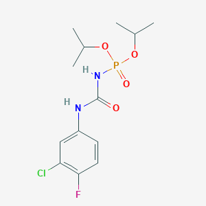 molecular formula C13H19ClFN2O4P B3042629 1-(3-Chloro-4-fluorophenyl)-3-di(propan-2-yloxy)phosphorylurea CAS No. 648859-09-0