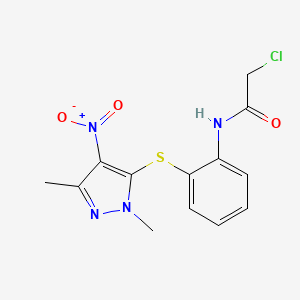 N1-{2-[(1,3-Dimethyl-4-nitro-1H-pyrazol-5-yl)thio]phenyl}-2-chloroacetamide