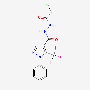 molecular formula C13H10ClF3N4O2 B3042634 N'4-(2-chloroacetyl)-1-phenyl-5-(trifluoromethyl)-1H-pyrazole-4-carbohydrazide CAS No. 648859-37-4