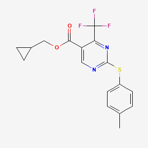 Cyclopropylmethyl 2-[(4-methylphenyl)thio]-4-(trifluoromethyl)pyrimidine-5-carboxylate