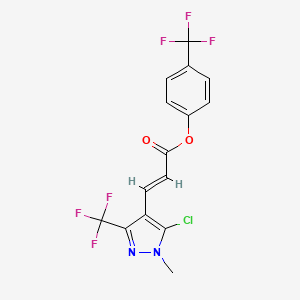 4-(trifluoromethyl)phenyl 3-[5-chloro-1-methyl-3-(trifluoromethyl)-1H-pyrazol-4-yl]acrylate