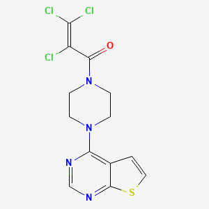 molecular formula C13H11Cl3N4OS B3042652 2,3,3-Trichloro-1-(4-thieno[2,3-d]pyrimidin-4-ylpiperazino)-2-propen-1-one CAS No. 648859-90-9