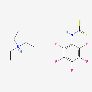 molecular formula C13H17F5N2S2 B3042656 N,N-Diethylethan-1-aminium N-(2,3,4,5,6-pentafluorophenyl)carbamodithioate CAS No. 648859-95-4