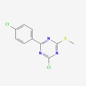 molecular formula C10H7Cl2N3S B3042674 2-Chloro-4-(4-chlorophenyl)-6-(methylthio)-1,3,5-triazine CAS No. 649700-04-9