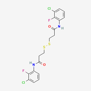 molecular formula C18H16Cl2F2N2O2S2 B3042681 3-[[3-(3-chloro-2-fluoroanilino)-3-oxopropyl]disulfanyl]-N-(3-chloro-2-fluorophenyl)propanamide CAS No. 650592-34-0