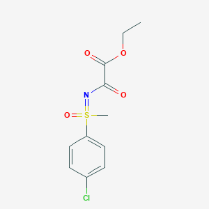 Ethyl 2-([1-(4-chlorophenyl)-1-methyl-1-oxo-lambda6-sulfanylidene]amino)-2-oxoacetate