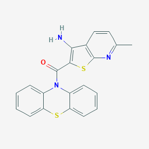 molecular formula C21H15N3OS2 B304270 (3-Amino-6-methylthieno[2,3-b]pyridin-2-yl)-phenothiazin-10-ylmethanone 